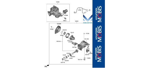 50-501 rear differential hyundai santa fe mx5 2023-25